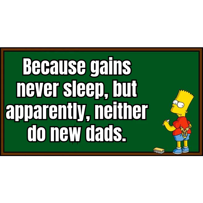 3 AM Dose Log, Newborn on Mute — He can't tell if the crying is the baby or the cortisol spike from missing his pre-bed GHRP window.