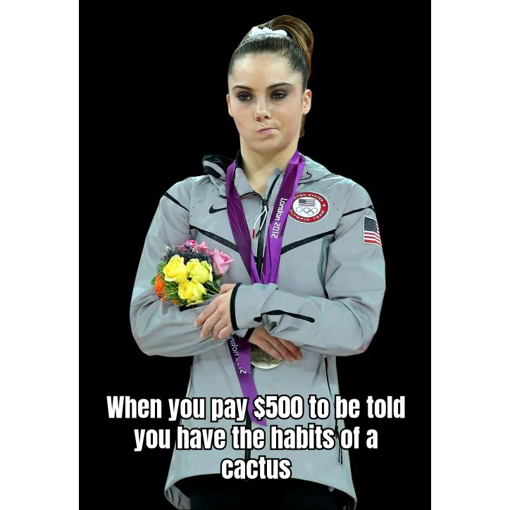 Bio-Age Reveal: Cactus Tier — $500 lab panel concludes patient sleeps poorly, drinks insufficient water, and metabolically resembles desert flora.