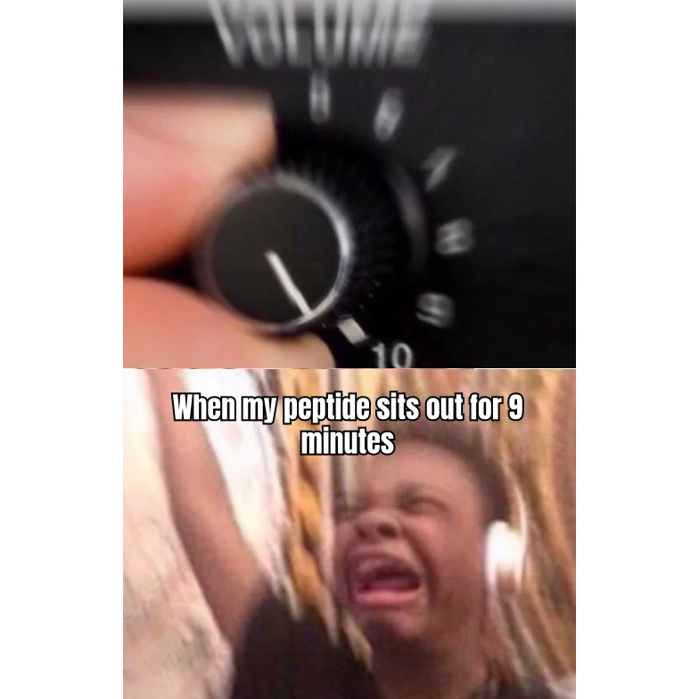 Nine Minutes Unrefrigerated — House on fire? Fine. Vial at room temp past the arbitrary threshold your Discord mod invented? Full meltdown.