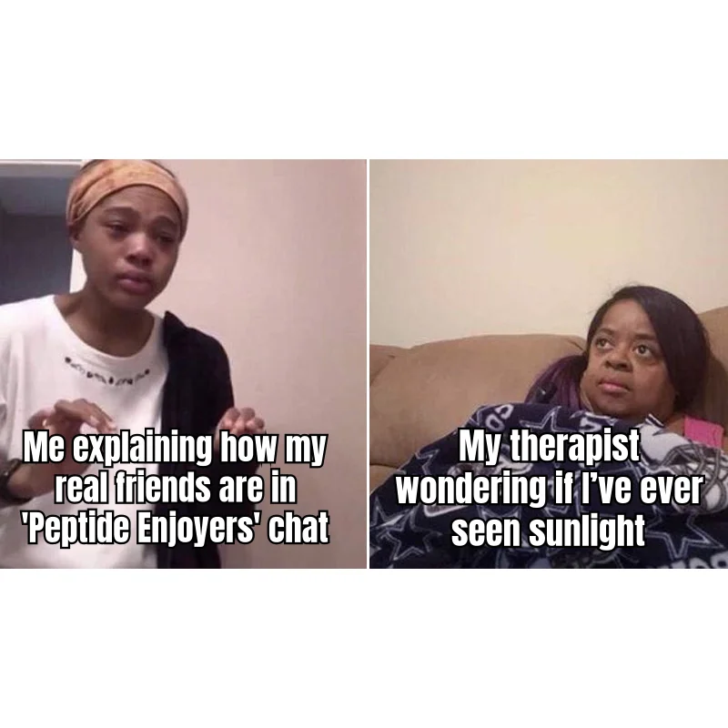 Peptide Enjoyers Chat Is My Village — Parasocial subcutaneous fellowship: 2,400 strangers who understand your reconstitution ritual better than your licensed clinician ever could.