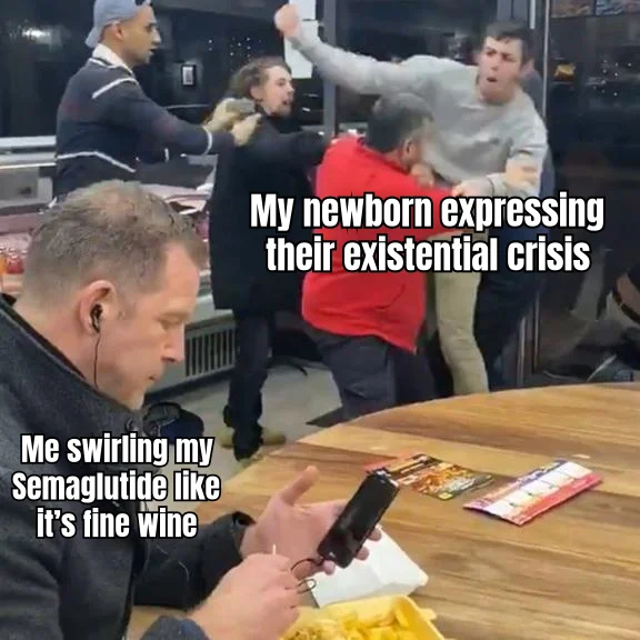 Sommelier of the Subcutaneous — Father discovers that thirty seconds of gentle vial rotation is, in fact, longer than his newborn's tolerance for being ignored.