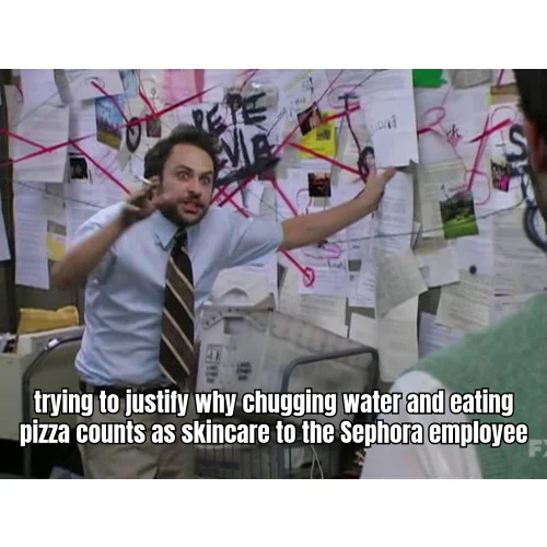 Subcutaneous Skincare Routine — He's not avoiding the serum aisle, he's just explaining that his glow starts with a 29-gauge insulin pin to the lower abdomen.