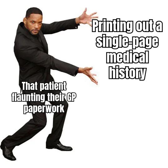 The Single-Page Medical History — Your GP gets one tidy page. Your Telegram coach gets the 47-tab spreadsheet with conditional formatting and a changelog.