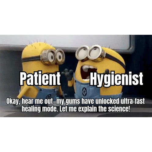 Unsolicited Gum Science Hour — He didn't ask about your peptides. He asked you to open wider.