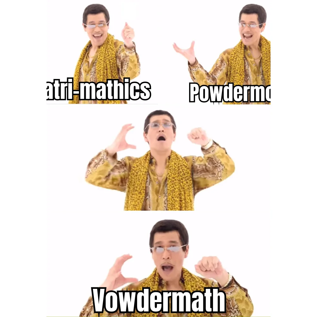 Vowdermath — He forgot the anniversary date but can recite the BAC water-to-mg ratio for every vial in the fridge to four decimal places.